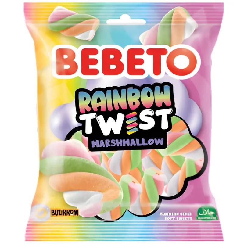 BEBETO Rainbow Twist Marshmallow 60g BEBETO - Butikkom