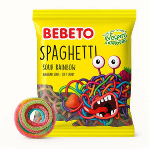 BEBETO Spagetti Sour Rainbow 70g BEBETO - Butikkom
