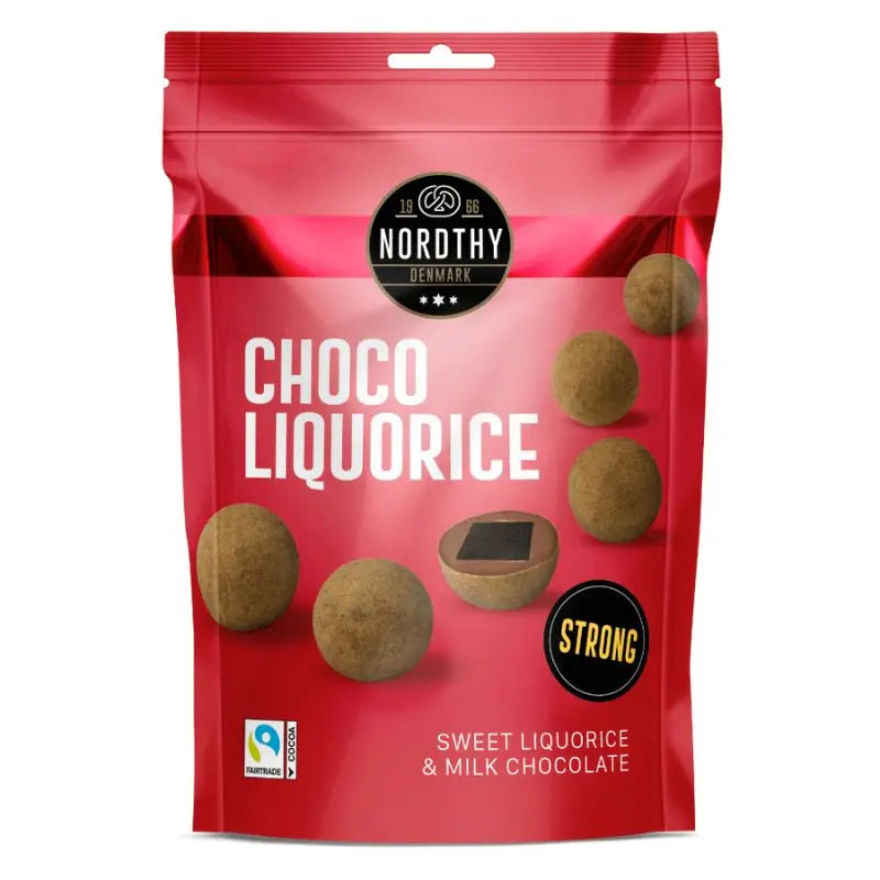 Lakritskulor & Choklad Stærk 120g Nordthy - Butikkom