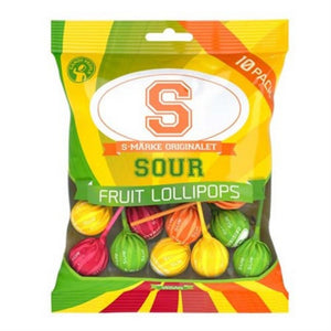 S-märke Sour Fruit klubbor 130g S-märke - Butikkom