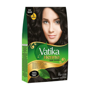 Vatika Hennapulver Rich Black 60g Vatika - Butikkom
