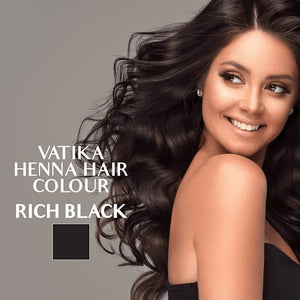 Vatika Hennapulver Rich Black 60g Vatika - Butikkom
