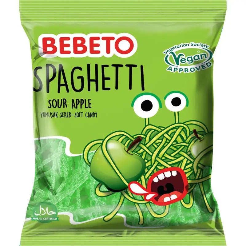 BEBETO Spagetti Sour Äpple 80g BEBETO - Butikkom