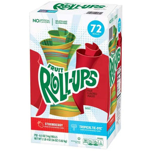 Fruit Roll-Ups Strawberry &amp; Tropical Tie-Dye 72 stk