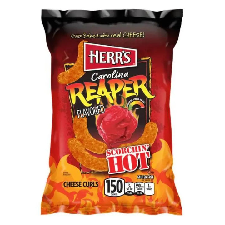 Herr´s Carolina Reaper Cheese Curls 28g Herr´s - Butikkom