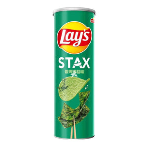Lay’s Stax Roasted Seaweed Potato Chips Can 90g
