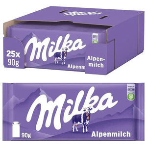Milka Alpine Milk 25 x 90g Milka - Butikkom