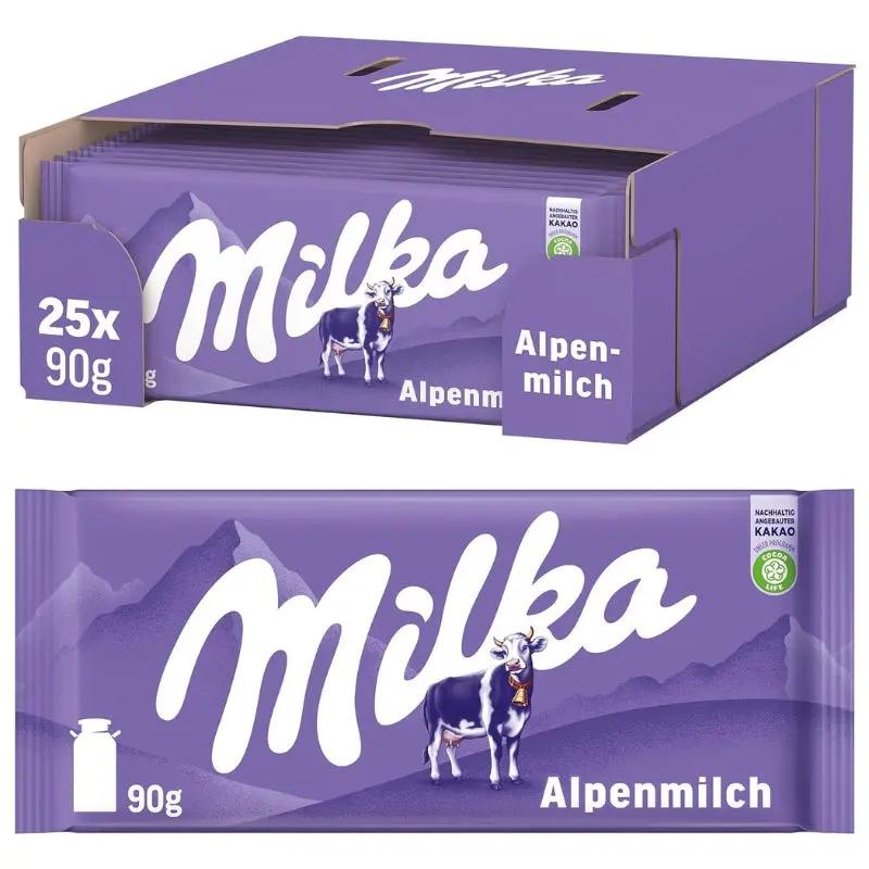 Milka Alpine Milk 25 x 90g Milka - Butikkom