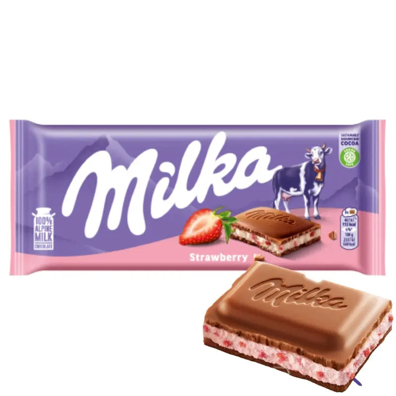 Milka Strawberry 100g Milka - Butikkom