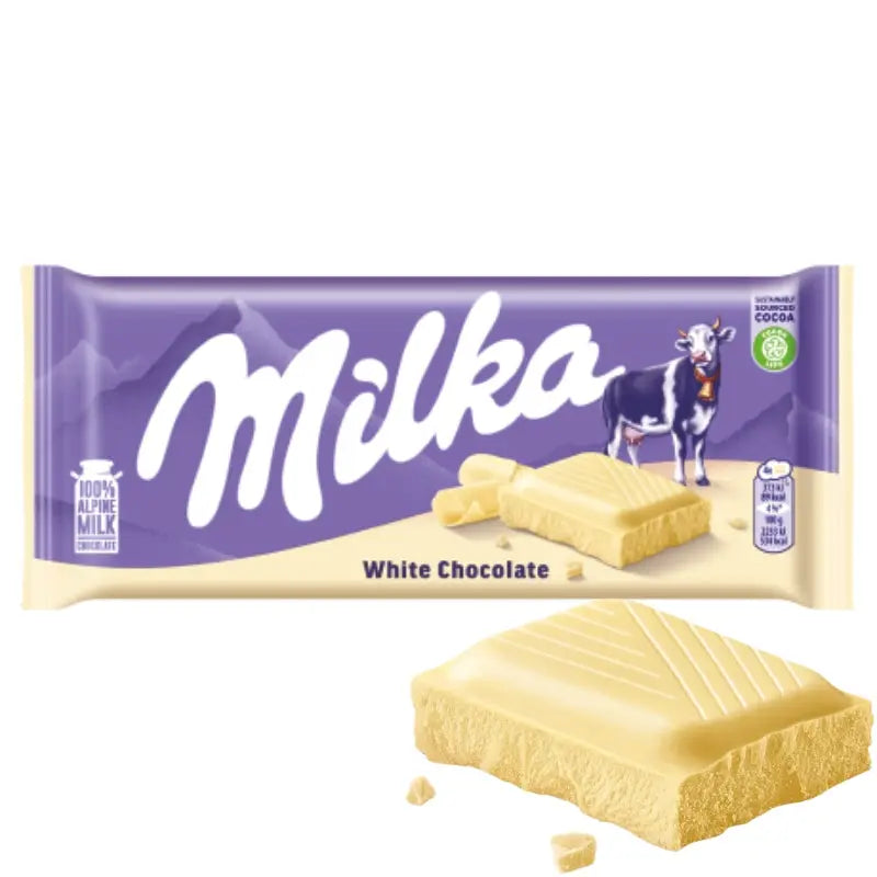 Milka White Chocolate 90g Milka - Butikkom