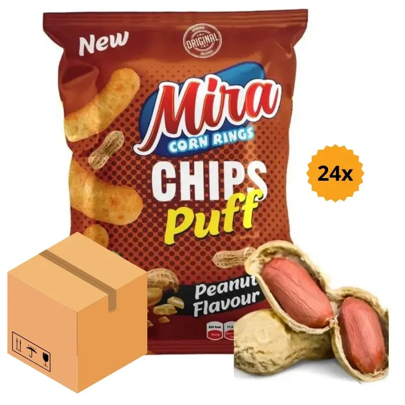 Mira Chips Puff Peanut 60g x 24st Butikkom - Butikkom