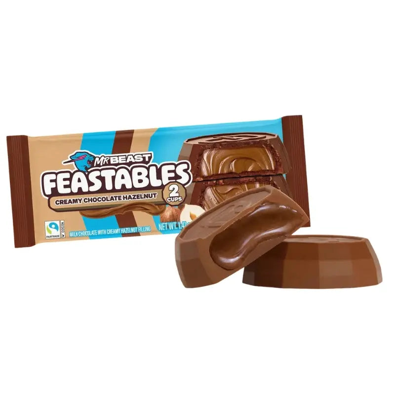 MrBeast Feastables Creamy Chocolate Hazelnut Cups 40g MrBeast - Butikkom