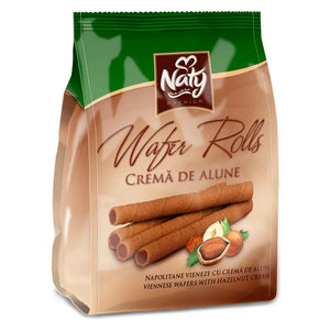 Naty Premium Wafer Rolls &amp; Hasselnut Cream 100g