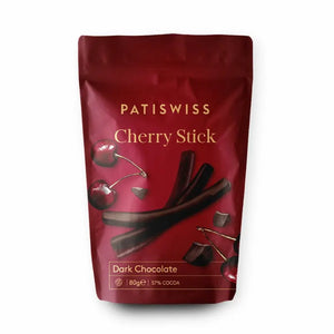 PATISLOVE Cherry Sticks &amp; mørk chokolade 80g
