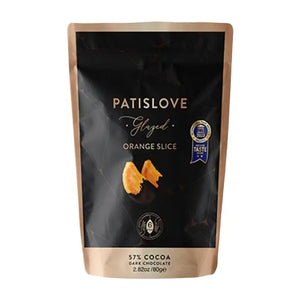 PATISLOVE Mørk Chokolade &amp; Appelsinskive 80g 