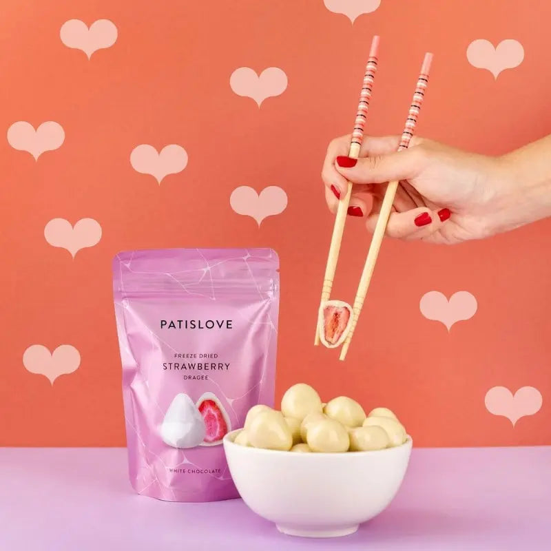 PATISLOVE Freeze Dried Strawberry & White Chocolate 80g PATISLOVE - Butikkom