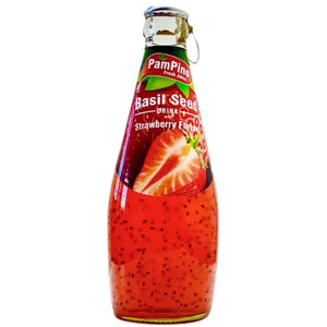 PamPino basilikumfrø og jordbær 290 ml