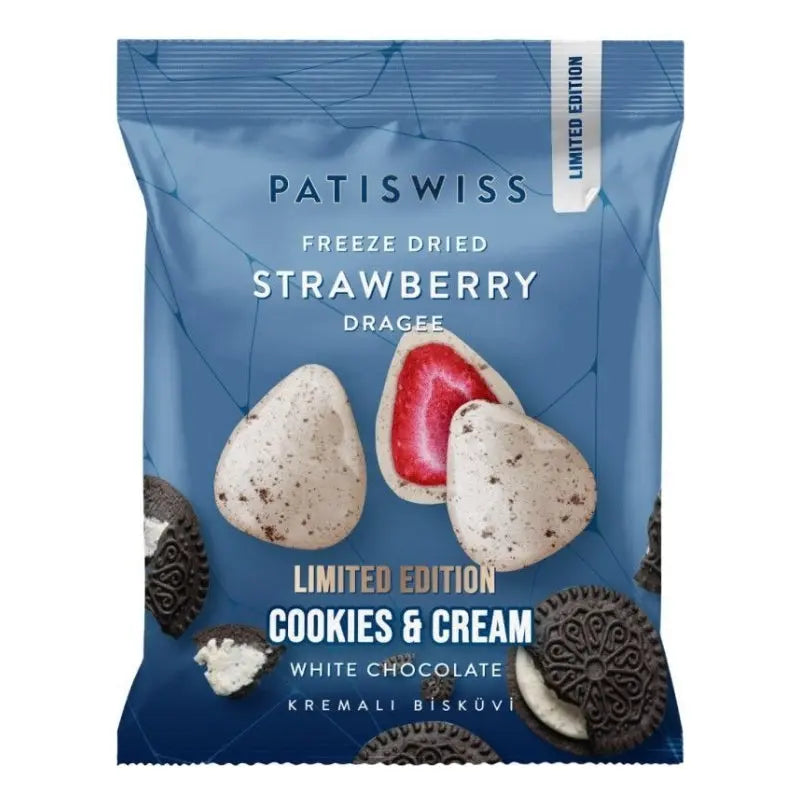 Patiswiss Dried Strawberry & Cookies & Cream White Chocolate 50g PATISLOVE - Butikkom