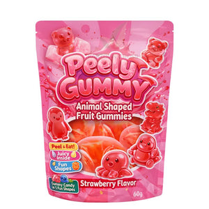 Peely Gummy Animal Shaped Strawberry 60g