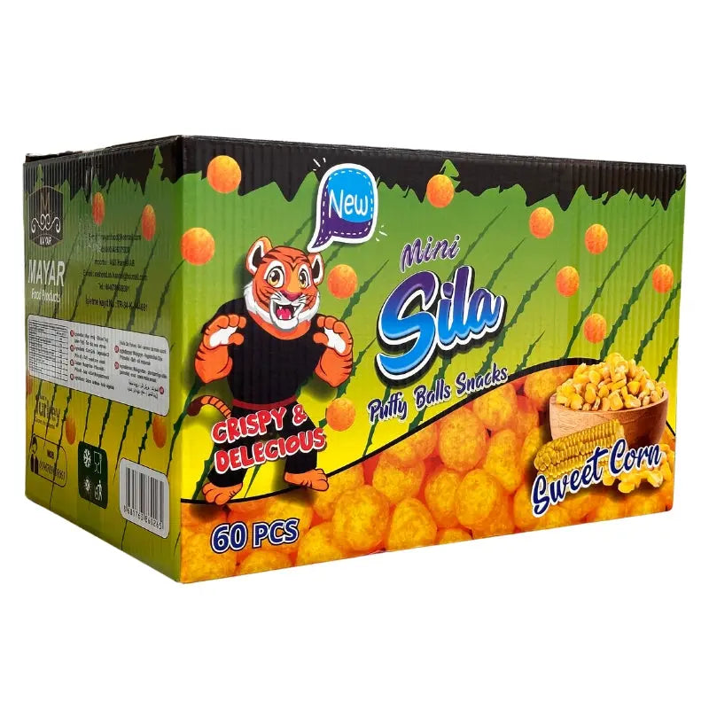 Sila Mini Balls Snacks Sweet Corn 60 x 20g - Butikkom