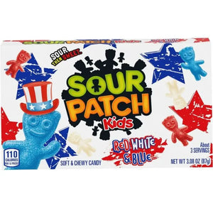 Sour Patch Børn Rød Hvid &amp; Blå 87g