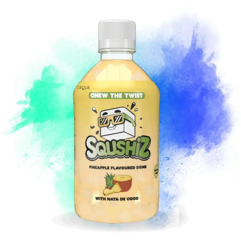 Squshiz Pineapple med Nata de Coco 350ml SQUSHiZ - Butikkom