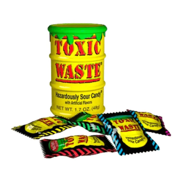 Toxic Waste Yellow Sour Candy Drum 42g Toxic Waste - Butikkom