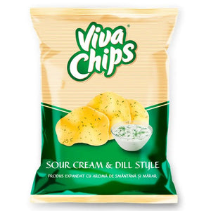Viva Chips creme fraiche &amp; dild 100g