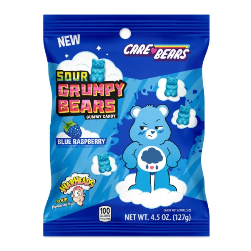 Warheads Care Bears Sour Grumpy Bears 127g Warheads - Butikkom