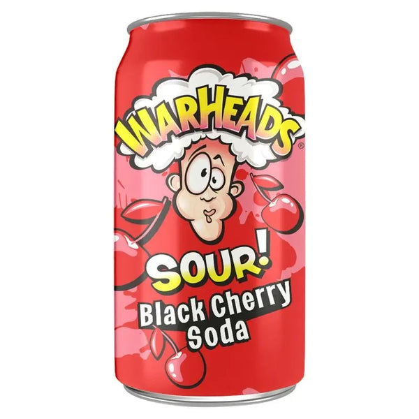 Warheads Sour Black Cherry Soda 3st x 355ml Warheads - Butikkom