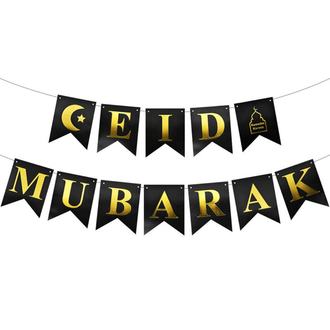 Eid Mubarak Guld & Svart Butikkom - Butikkom