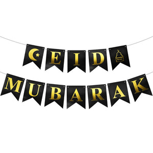 Eid Mubarak guld og sort