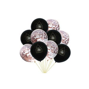 Eid Mubarak balloner med konfetti, 10 stk