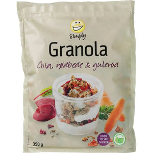 Granola Chia Rødbede &amp; Gulerod sukkerfri 350g