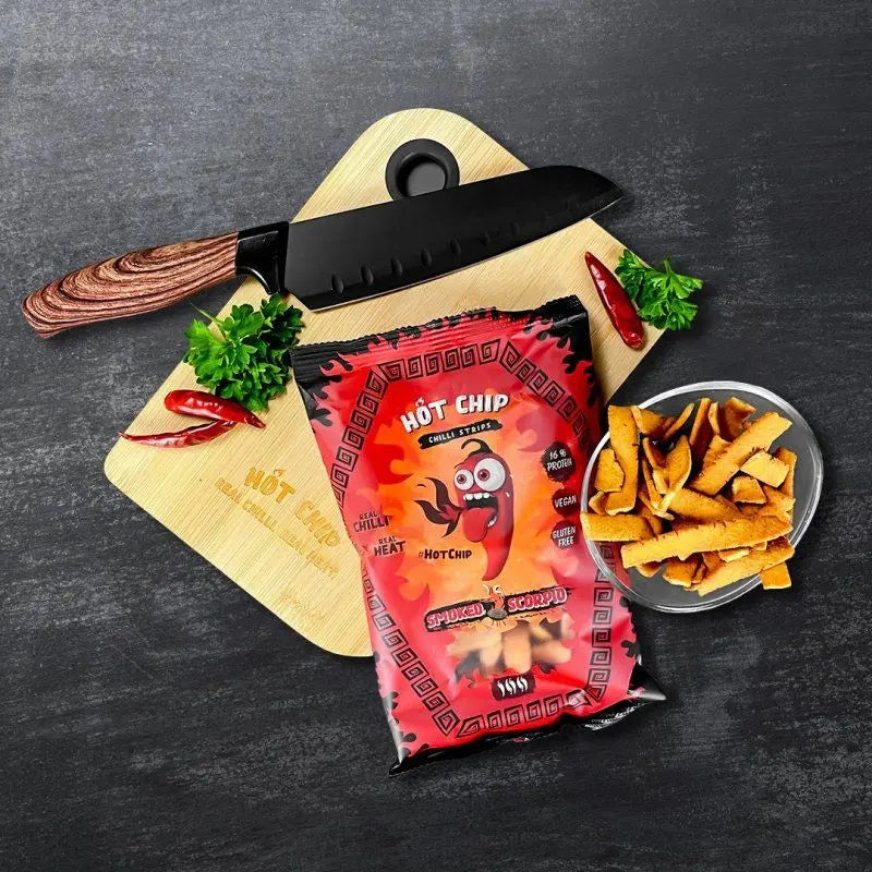 HOT CHIP CHILLI STRIPS Smoked Scorpio 80g HOT CHIP - Butikkom