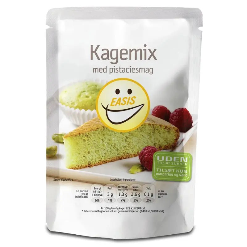 Kakmix & Pistaschsmak sockerfri 300g EASIS - Butikkom