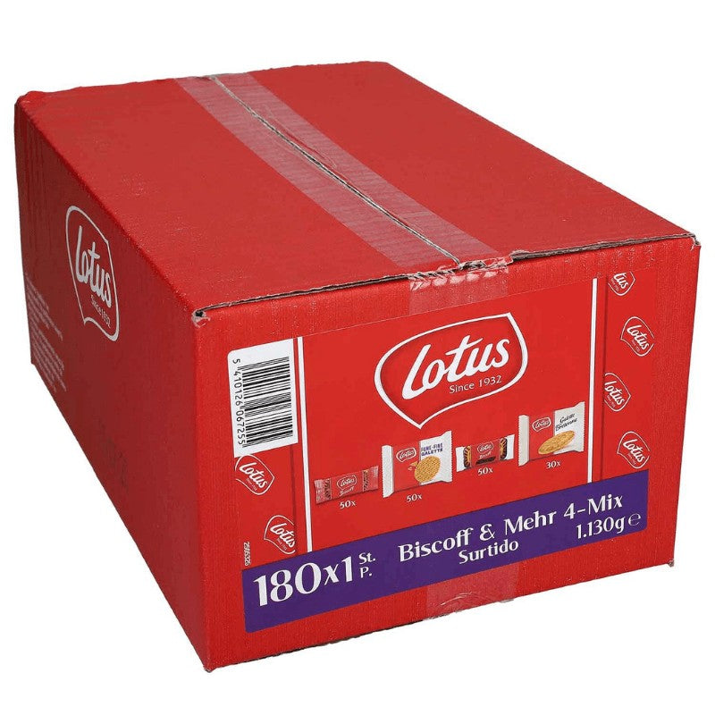 Lotus Biscoff, 4 mix, 180 x 1 st Lotus - Butikkom