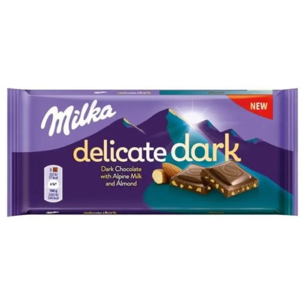 Milka Delicate Dark Almond 85g Milka - Butikkom