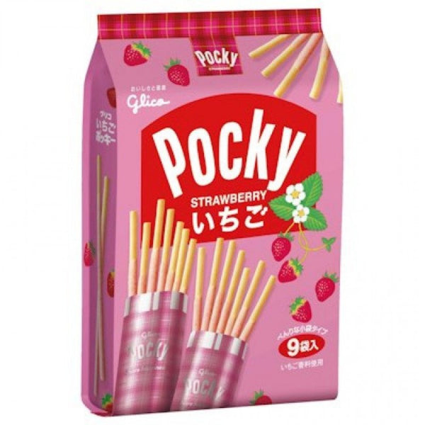 Pocky Strawberry 9Pack 119g Pocky - Butikkom