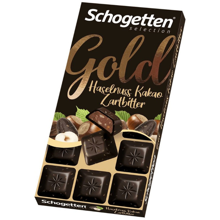 Schogetten Selection Gold Mörk Choklad Hasselnöt 100g Schogetten - Butikkom