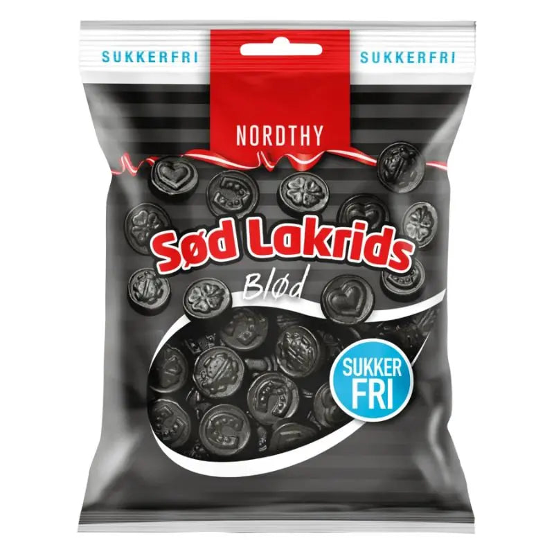 Sockerfritt Sötlakrits 70g Nordthy - Butikkom