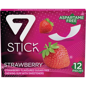 Sukkerfrit tyggegummi Jordbær 33g 
