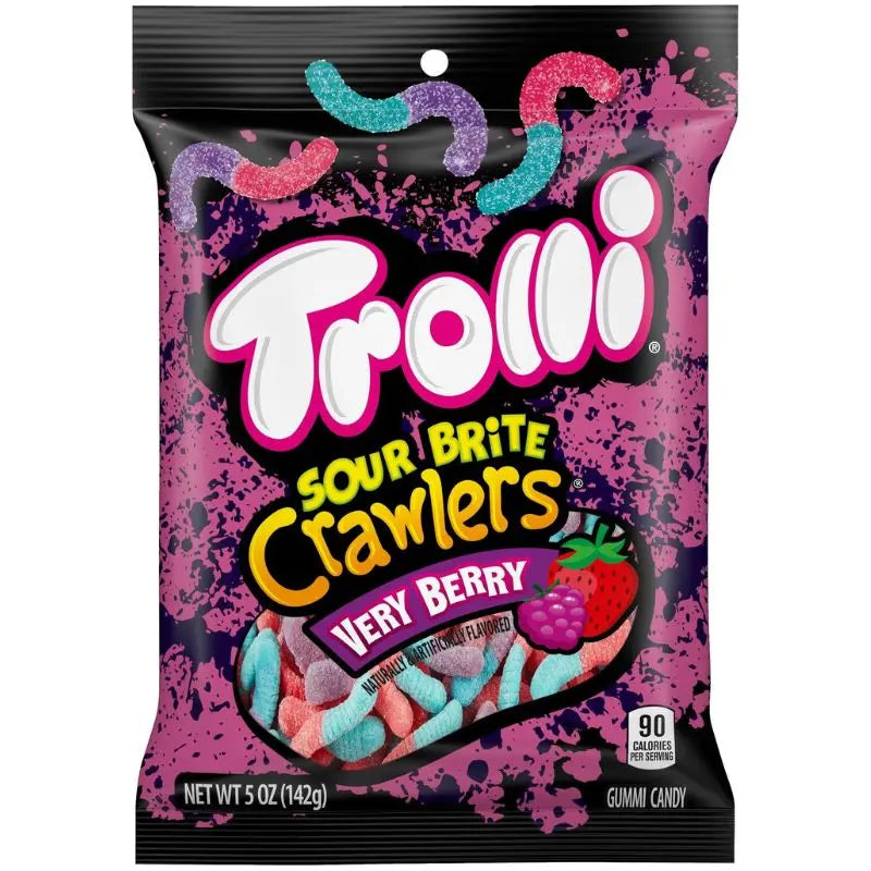 Trolli Sour Brite Crawlers Very Berry 142g Trolli - Butikkom