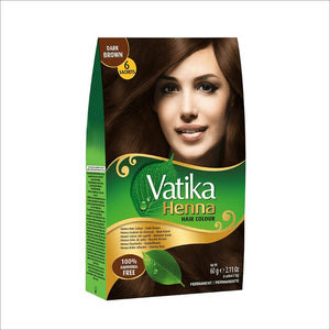 Vatika Hennapulver Dark Brown 60g Vatika - Butikkom