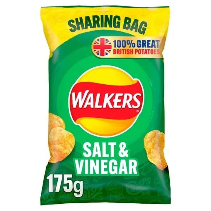 Walkers Salt & Vinegar 175g Walkers - Butikkom